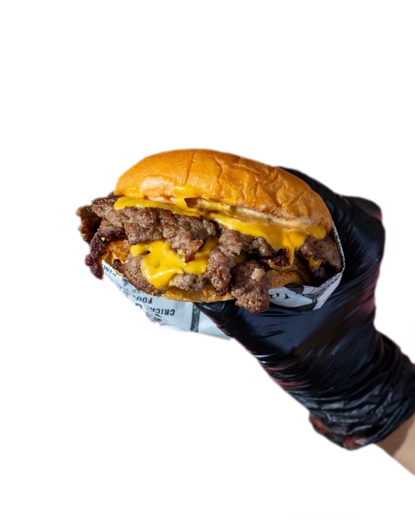 Smash Burger in der Hand